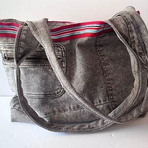 Upcycled Handmade Jeans Handbag Tote Casual  Pockets